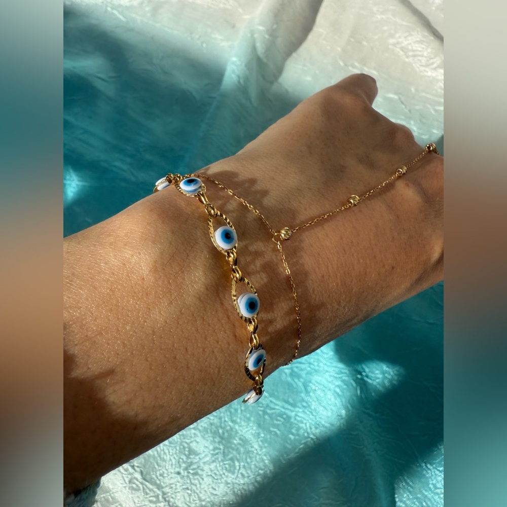 Blue eye Bracelet Evil Eye Stainless Steel Bracelet ✨ - Picture 10 of 13